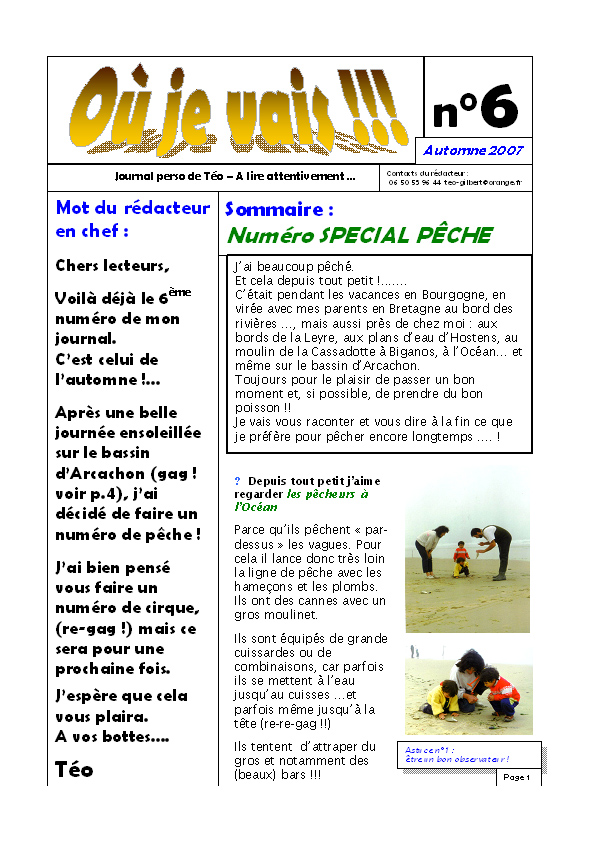 Le journal automne 2007 page 1