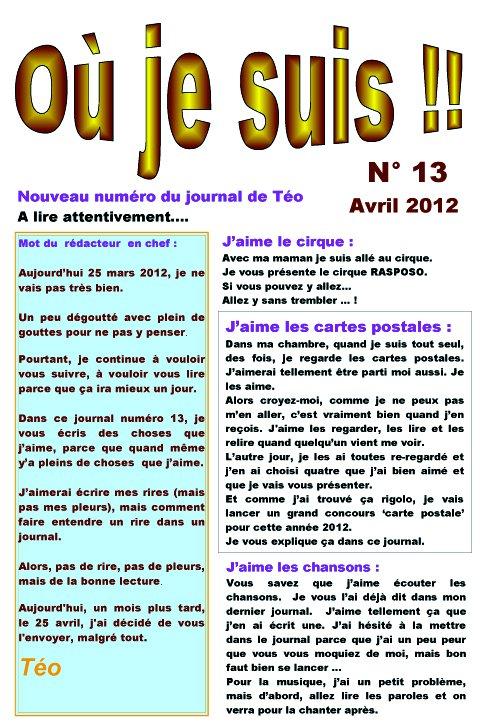 Le journal printemps 2011 page 1